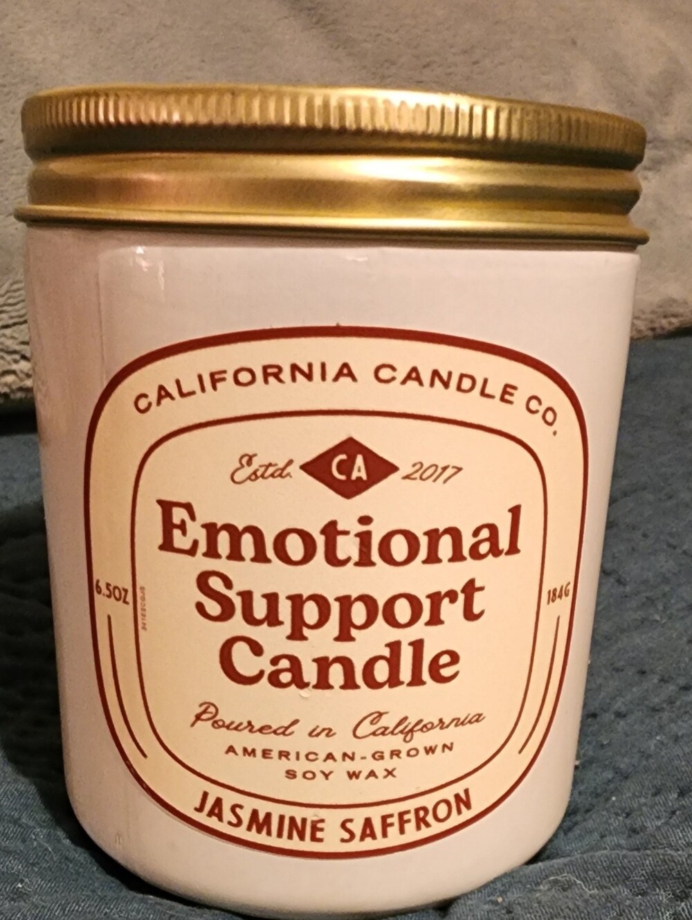 California Candle Co. Emotional Support Candle - Jasmine Saffron